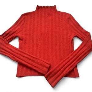 Urban Outfitters Velma Cable Knit Mock Neck Sweater